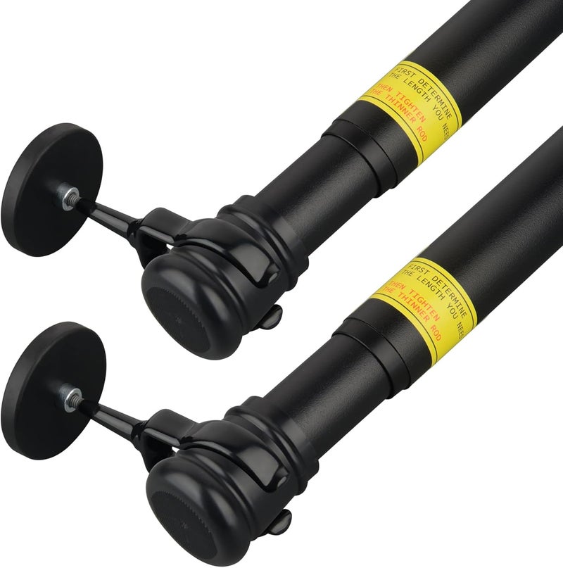 MUTUACTOR 2PCS Magnetic Curtains Rods,No Drilling Heavy-Duty Magnetic Door Curtain Rods for Metal Doors 13” to 26”,Adjustable Window Curtain Rod Anti-slip Y-Clamp Magnet Holders for Heavy Curtains - Image 1